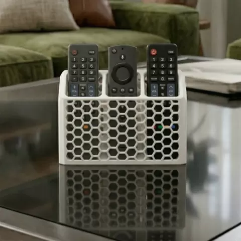 Honeycomb Pattern Remote Control Organizer