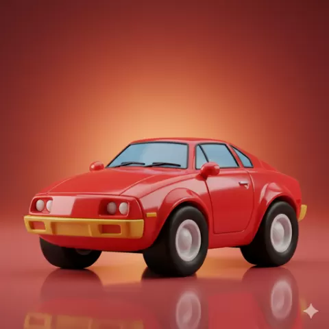 toy car STL Creative Maker cute car figurine STL automobile 3D Printable STL File vintage car STL for DIY 3D Print Projects