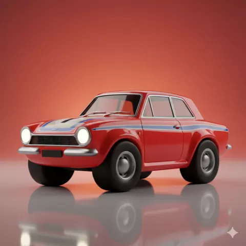 car figurine STL Easy Print mini car STL automobile 3D Model STL File vintage car STL