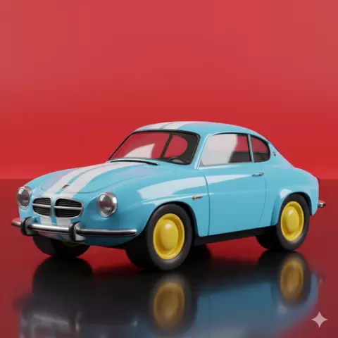 vintage car STL High Detail toy car STL automobile 3D Printable STL Model 3D printable car Ready for 3D Printing