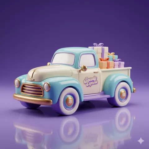 vintage car STL Creative STL stylized car STL automobile 3D Model car figurine STL Ready for Printing