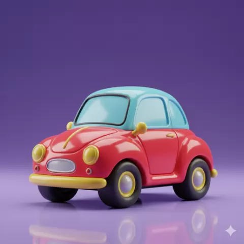 mini car STL Clean Design car figurine STL automobile 3D Model STL File toy car STL for 3D Printers