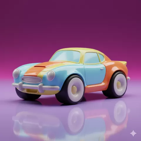 vintage car STL Creative Print car figurine STL automobile 3D Printable STL Model 3D printable car for Makers and Designers