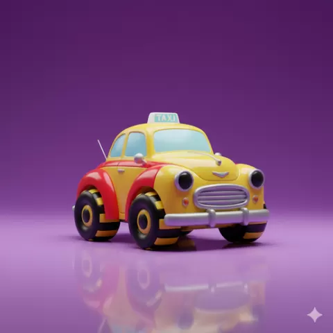 cartoon car STL Smart Design toy car STL automobile 3D Printable Model STL stylized car STL Download