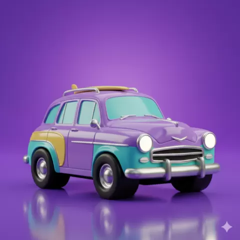 3D printable car Cool Modern vintage car STL automobile 3D Printable STL Model toy car STL Ready for 3D Printers