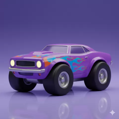mini car STL Clean Printable vintage car STL automobile 3D Model STL File stylized car STL for Smooth and Easy Prints