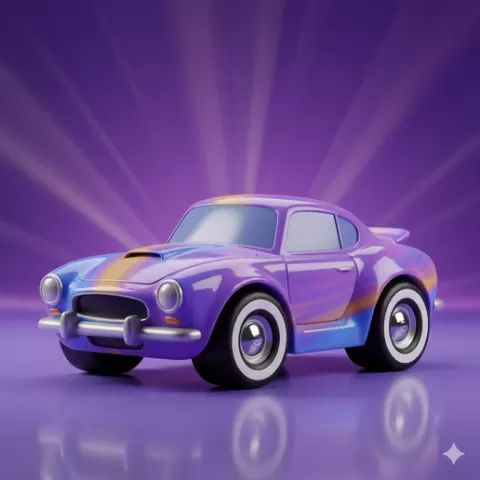 vintage car STL Unique toy car STL automobile 3D Model STL File car figurine STL for Makers and Hobbyists