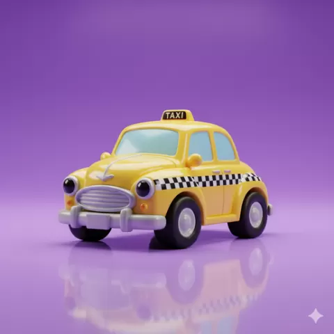 cartoon car STL Simple Clean cute car figurine STL automobile 3D Printable STL Model mini car STL for Fast and Easy Printing
