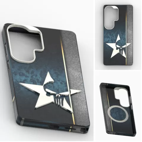 Vigilante Star Armor MagSafe Case for Galaxy S26 Ultra – 3D Printable Protective Cover with Reinforced Camera Bezel & Lens Frame