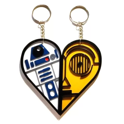 Keychain R2D2 and C3PO