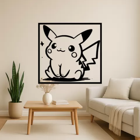 Pikachu Pikachu Smiling Wall Art Framed