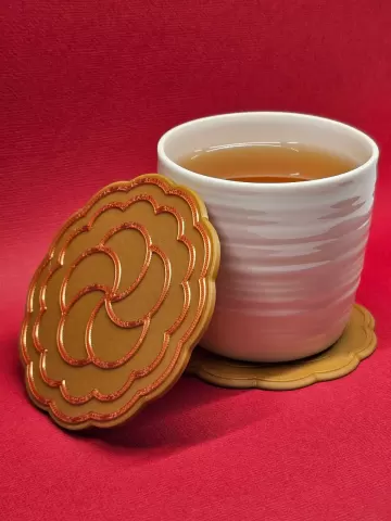 Mooncake coaster #4 | Celebrate the Mid-Autumn Festival, a Chinese holiday I call Moon Cake Day!