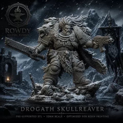 Drogath Skullreaver – Fang of the King | Wolf Knight Executioner Champion | Sci-Fi Elite Warrior STL