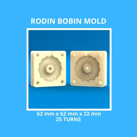 RODIN BOBIN MOLD FOR RESIN FILLING - 62 X 62 x 22 mm - MECH3D PRINTING