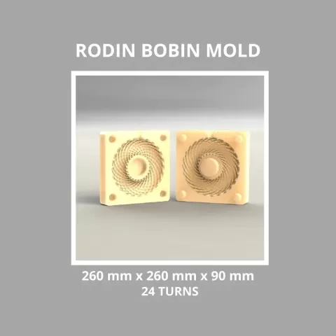 ABHA RODIN COIL MOLD SILICONE - 260 X 260 X 90 MM 24 TURNS - MECH3D PRINTING