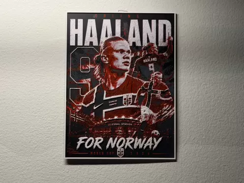 Erling Haaland Norway World Cup Player HueForge