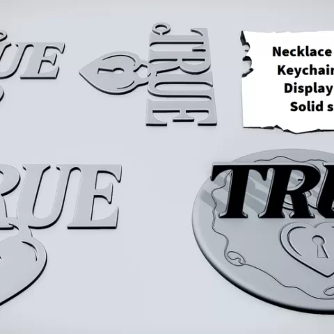 TRUE Heart Lock Word Sign