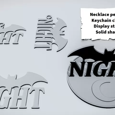 NIGHT Bat Word Sign
