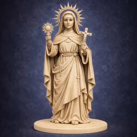 Santa Clara Enlightening STL - Spiritual Figure for 3D Printing | The Dove Spiritual Vault