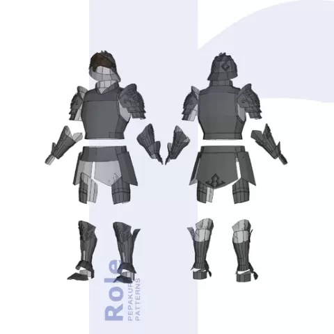 Hylian Soldier Armor Cosplay Pepakura Template – Legend of Zelda EVA Foam Pattern