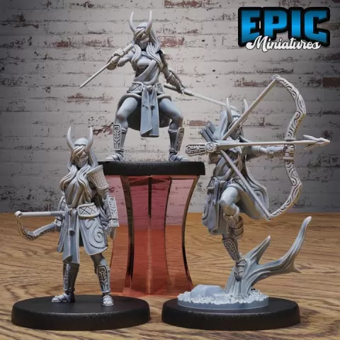Oni Kunoichi Set / Female Ninja Demon / Evil Assassin / Demonic Killer Warrior / Japanese Dynasty Fighter / Mercenary / Katana Ruler / Ronin Sword Master / Eastern Encounter by Epic-Miniatures