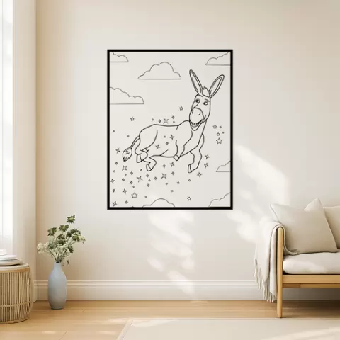 Shrek The Carousel Wall Art Framed