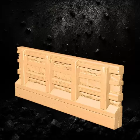 Timberbrace Stonefoot Wall – Wooden Fence on Rock Base by Galandir's Pit & Cie