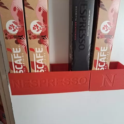 Support for nespresso capsule boxes