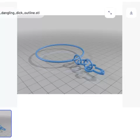 Dangling Dick Outline Pendant Bracelet