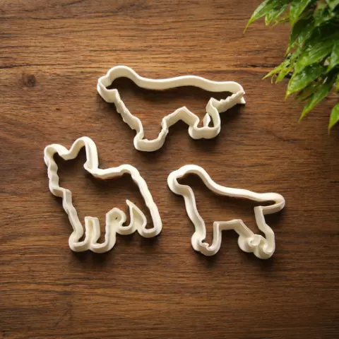 Dog Cookie Cutter Set STL – Labrador, Golden Retriever & French Bulldog