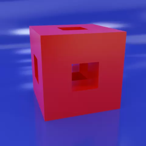 Geometric Hollow Cube for 3D Printing