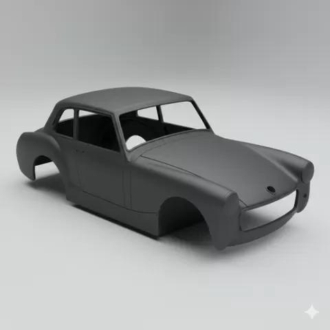 MG Midget car body, car shell, rc body, rc shell, truck body, pickup body, vehicle body, scale body, car model, printable car
