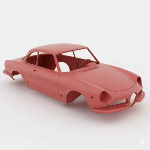 Alfa Romeo Spider 1966 car body, car shell, rc body, rc shell, truck body, pickup body, vehicle body, scale body, car model, printable car