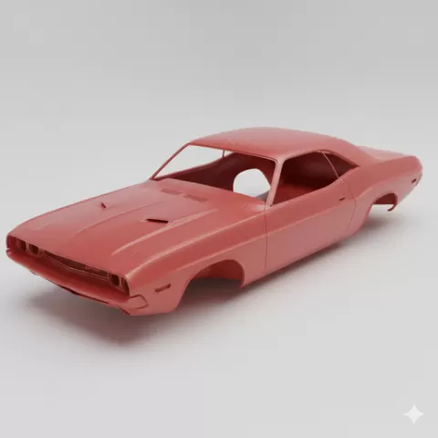 Dodge Challenger 1970 car body, car shell, rc body, rc shell, truck body, pickup body, vehicle body, scale body, car model, printable car