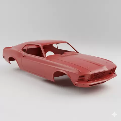 Ford Mustang Boss 429 car body, car shell, rc body, rc shell, truck body, pickup body, vehicle body, scale body, car model, printable car