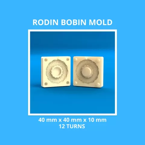 RODIN BOBIN MOLD FOR JEWELS SILICON MOLD - 40 X 40 X 10 MM 1 - MECH3D PRINTING