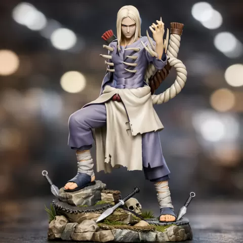 Kimimaro Kaguya Bone Armor Statue STL – Naruto Anime 3D Print Model – Collectible Figure for Resin & FDM Printers