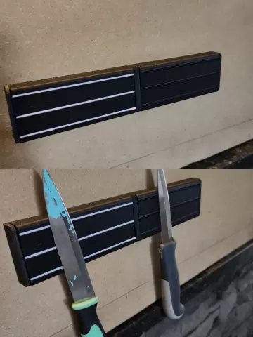magnetic kitchen knife holder extentable - steve3D