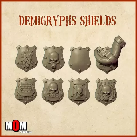 Demigryphs shields BIT by MOMminiatures