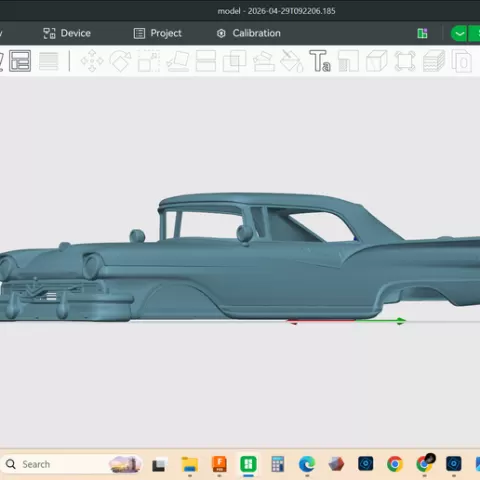 1957 FORD FAIRLANE 500 SUNLINER, detailed hollow shell model body, rc, slot, drag, car, resin, fdm, print, stl file, diorama, scale build