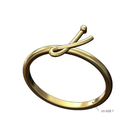 J letter initial 3d lowercase wire stacker ring
