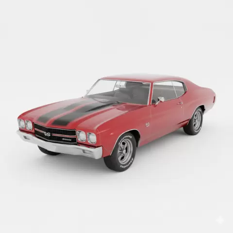 Chevrolet Chevelle SS 454 truck, car 3D, muscle car, pickup, car model, vehicle, classic car, JDM, car STL, diorama, drift car, sports car, vintage car, car, automobile, hypercar, SUV, garage, race car, supercar