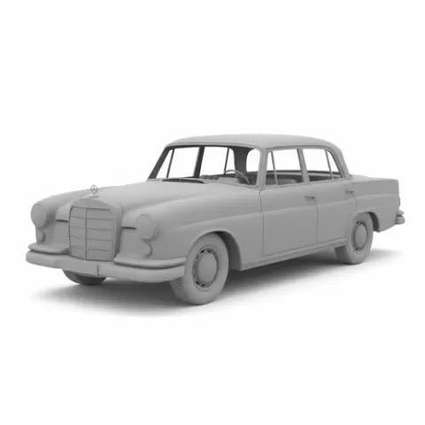 Mercedes-Benz 220SE car STL, drift car, supercar, hypercar, vintage car, pickup, JDM, truck, car model, car 3D, diorama, car, classic car, sports car, garage, vehicle, SUV, automobile, race car, muscle car