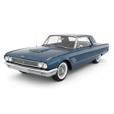 Ford Thunderbird (1964) hypercar, classic car, pickup, supercar, race car, SUV, truck, drift car, car 3D, vehicle, diorama, sports car, car model, vintage car, JDM, car STL, automobile, garage, car, muscle car