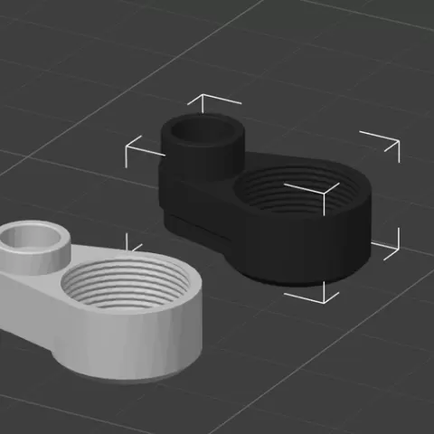 Offset cap for RC suspension M13x0.7