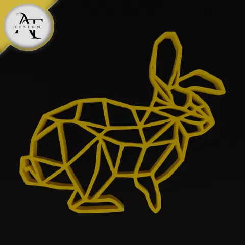Rabbit - Geometric - 2D Wall Art Decor - Apex Trace