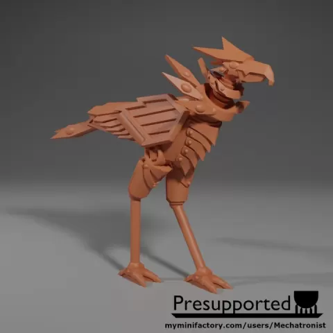 Clockwork Robot Bird Miniature Artificer Construct by Mechatronist