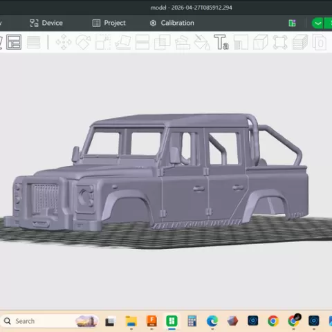 1993 Land Rover Defender 110, detailed hollow shell model body, good for ,rc trucks, rock crawler, scale trail builds, resin, fdm, stl file