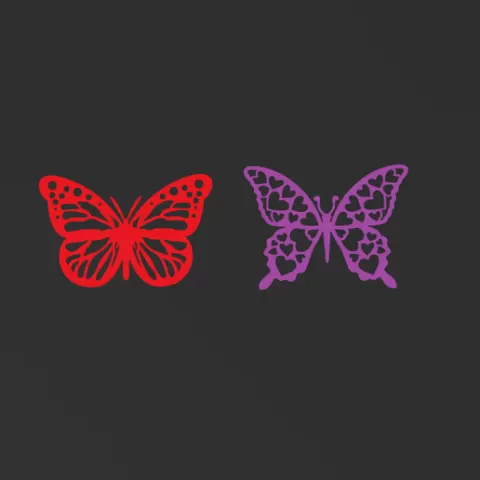 Openwork Butterflies Set for Cake Decoration
