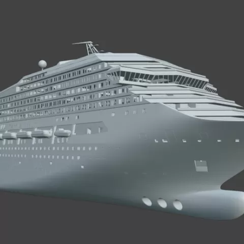 3D Model Of The Carnival Triumph Cruise Ship, Model For 3D Printing And Radio Control